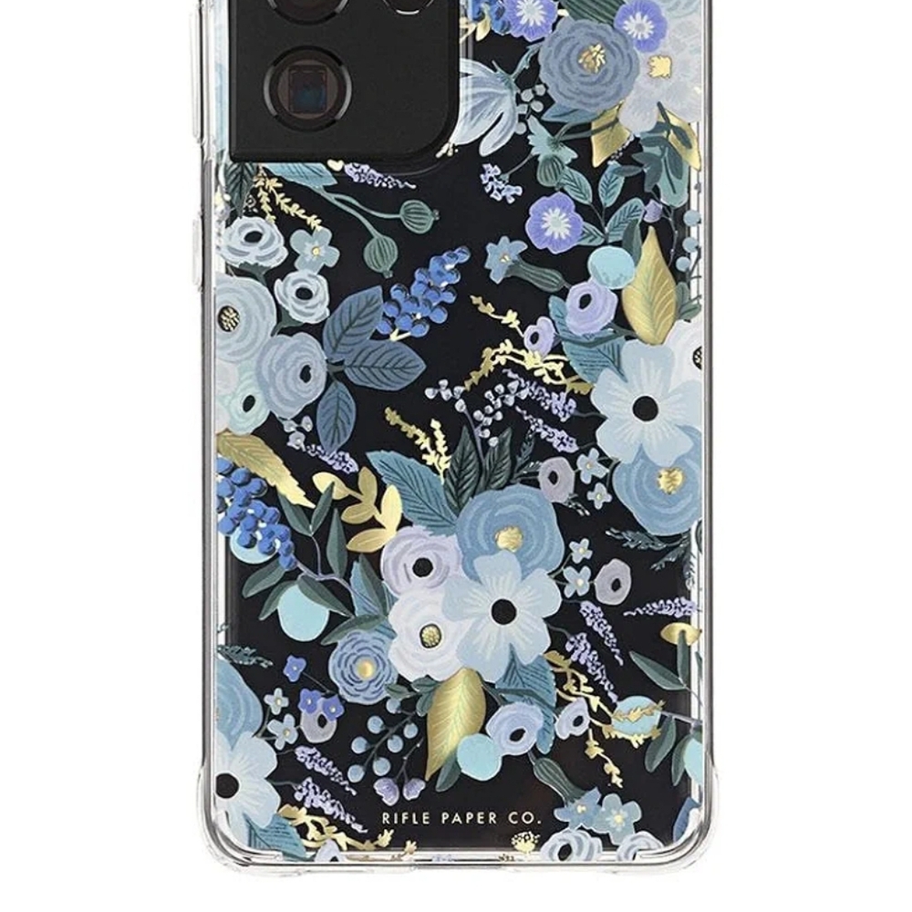 Rifle Paper Co. Samsung Phone Case - Blue Floral Design